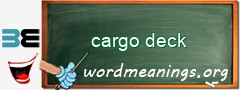 WordMeaning blackboard for cargo deck
